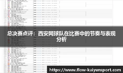 总决赛点评:西安网球队在比赛中的节奏与表现分析